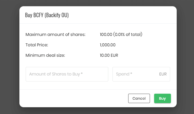 Buy Backify Equity